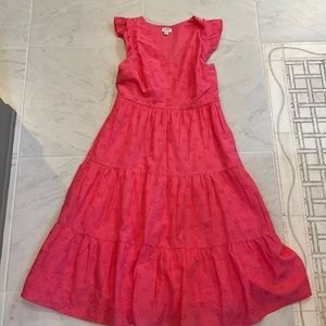 J.Crew hot pink eyelet dress, 8